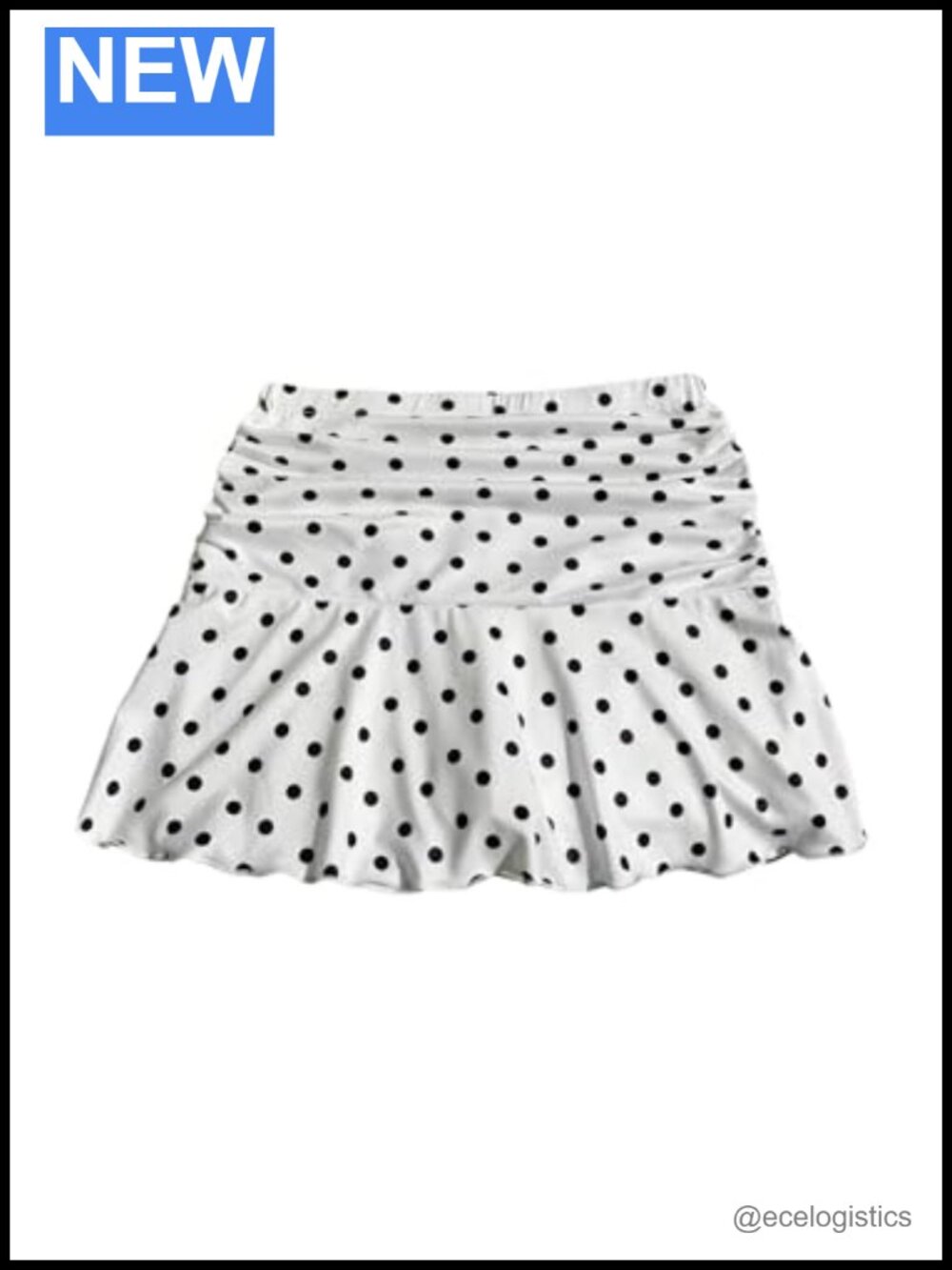 Women's Polka Dots A-Line Mini Skort Low Rise Ruffle Layered Y2K